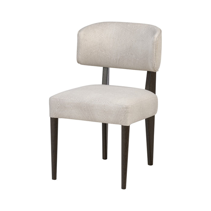 Varaluz 517CH21A Dining Chair, Dark Brown Oak/Ecru