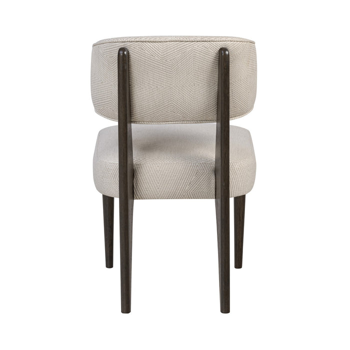 Varaluz 517CH21A Dining Chair, Dark Brown Oak/Ecru