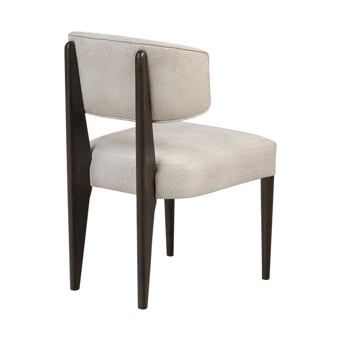 Varaluz 517CH21A Dining Chair, Dark Brown Oak/Ecru