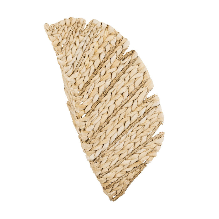 Varaluz 901K02FGN Two Light Wall Sconce, French Gold/Natural Seagrass