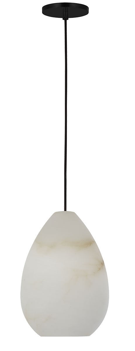 Visual Comfort Modern SLPD544ALBB One Light Pendant, Nightshade Black