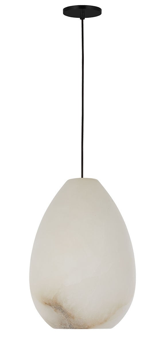 Visual Comfort Modern SLPD545ALBB One Light Pendant, Nightshade Black