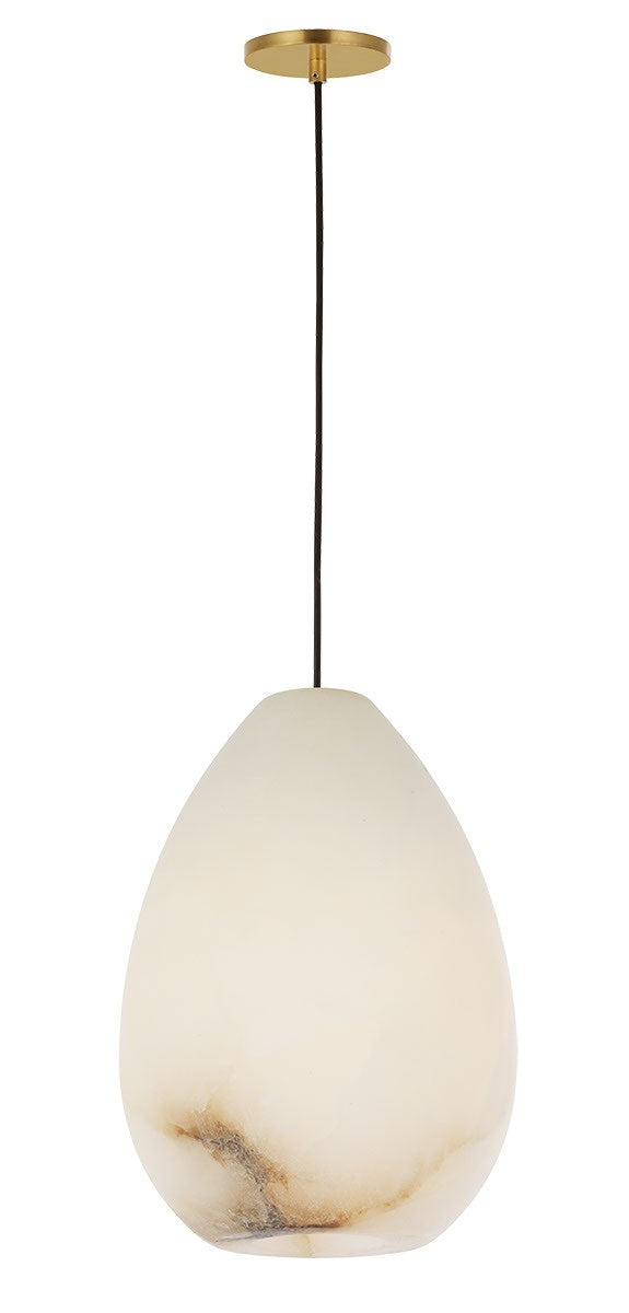 Visual Comfort Modern SLPD545ALBHAB One Light Pendant, Hand Rubbed Antique Brass