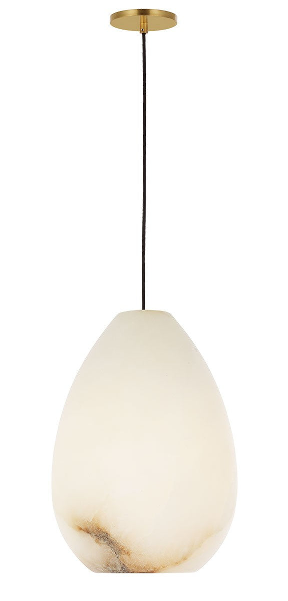 Visual Comfort Modern SLPD545ALBHAB One Light Pendant, Hand Rubbed Antique Brass