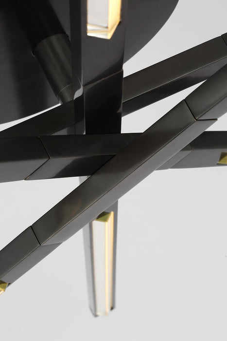 Visual Comfort Modern SLFM56627CCBZ LED Flush Mount, Bronze