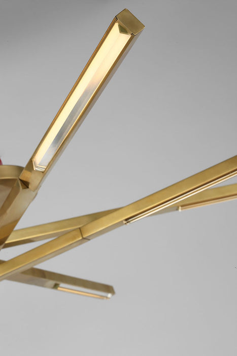 Visual Comfort Modern SLFM56727CCHAB LED Flush Mount, Hand Rubbed Antique Brass