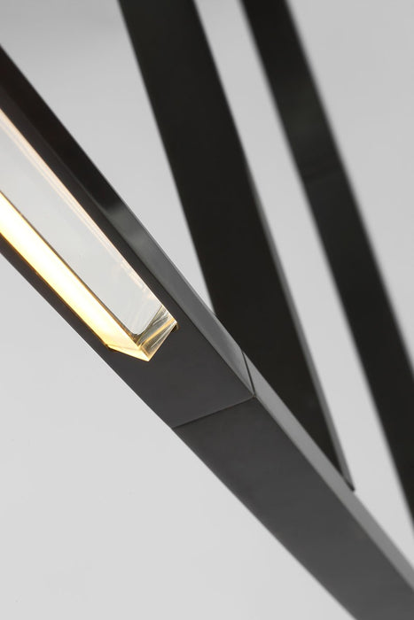 Visual Comfort Modern SLLS56827CCBZ LED Linear Chandelier, Bronze