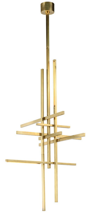 Visual Comfort Modern SLPD56327CCHAB LED Pendant, Hand Rubbed Antique Brass