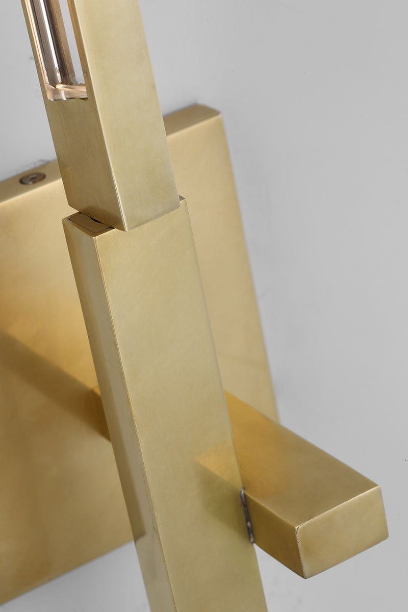 Visual Comfort Modern SLWS56427CCHAB LED Wall Sconce, Hand Rubbed Antique Brass