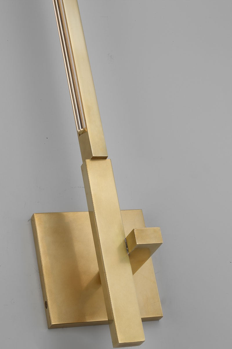 Visual Comfort Modern SLWS56427CCHAB LED Wall Sconce, Hand Rubbed Antique Brass