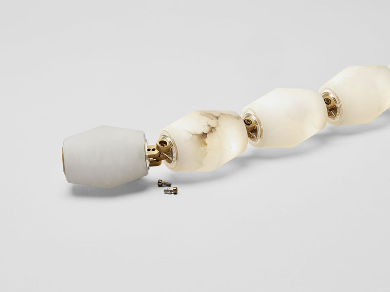 Visual Comfort Modern SLCH55527ALBHABS LED Chandelier, Hand Rubbed Antique Brass