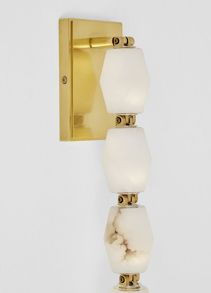 Visual Comfort Modern SLWS54727ALBHAB LED Wall Sconce, Hand Rubbed Antique Brass