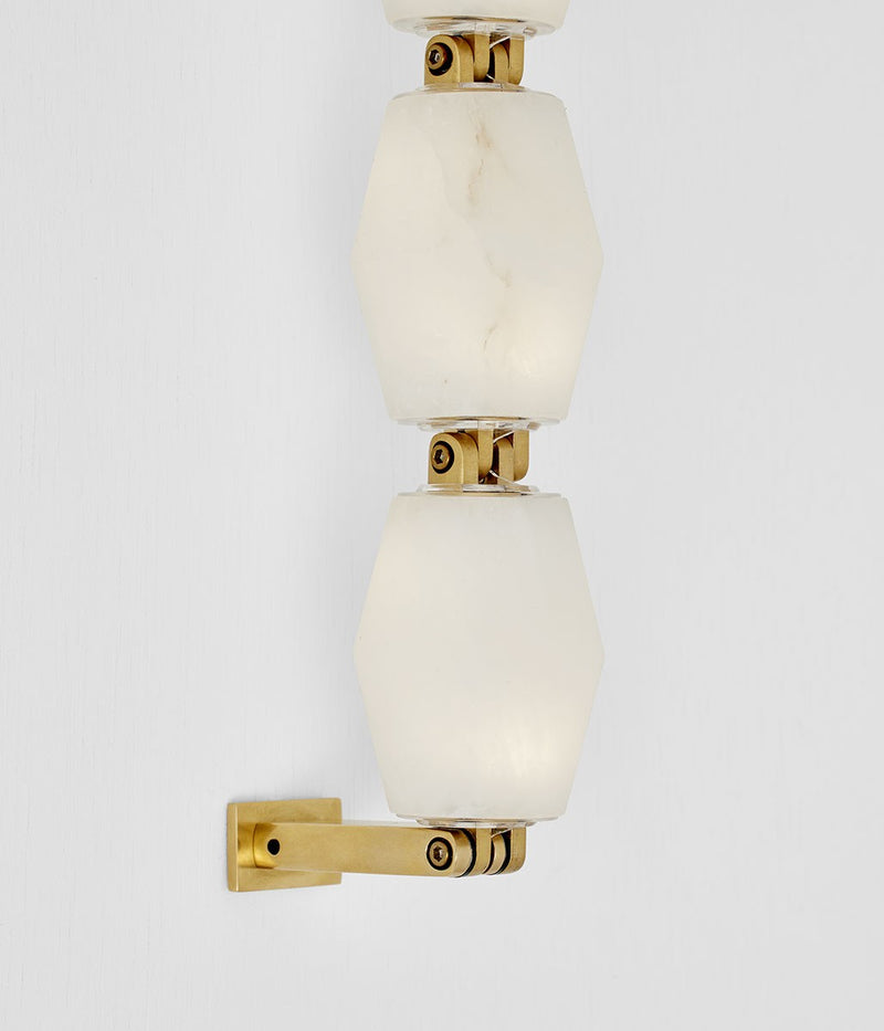 Visual Comfort Modern SLWS54727ALBHAB LED Wall Sconce, Hand Rubbed Antique Brass