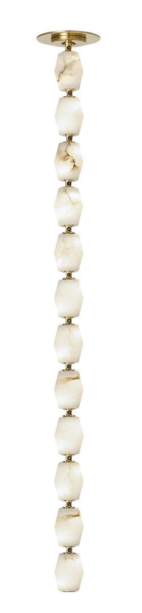Visual Comfort Modern SLPD55127ALBHABR-277 LED Pendant, Hand Rubbed Antique Brass