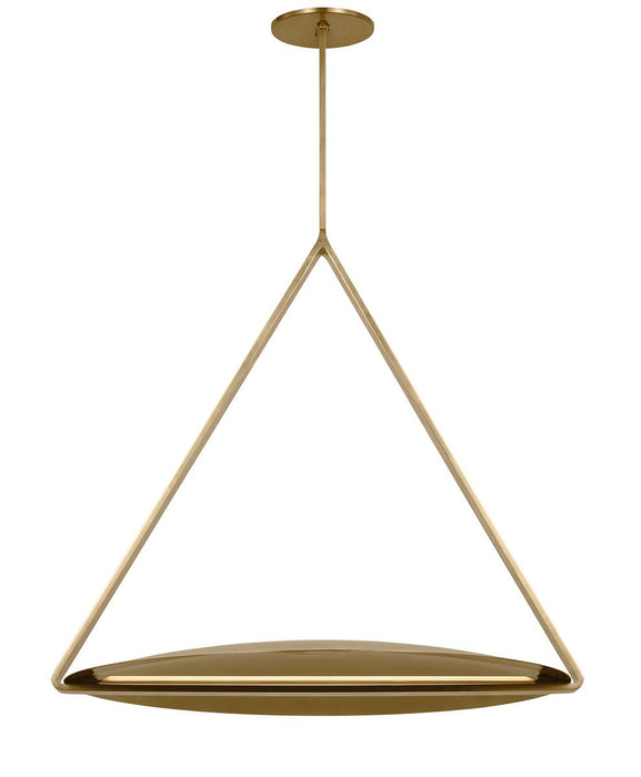 Visual Comfort Modern PBPD35127NB/NB LED Pendant, Natural Brass
