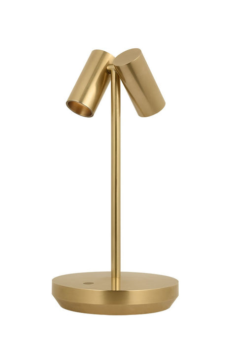 Visual Comfort Modern SLTB53427HAB LED Table Lamp, Hand Rubbed Antique Brass