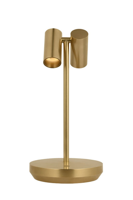 Visual Comfort Modern SLTB53427HAB LED Table Lamp, Hand Rubbed Antique Brass