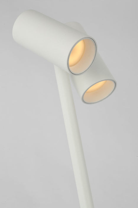 Visual Comfort Modern SLTB53427W LED Table Lamp, Matte White