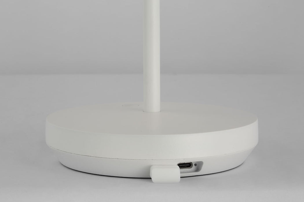Visual Comfort Modern SLTB53427W LED Table Lamp, Matte White
