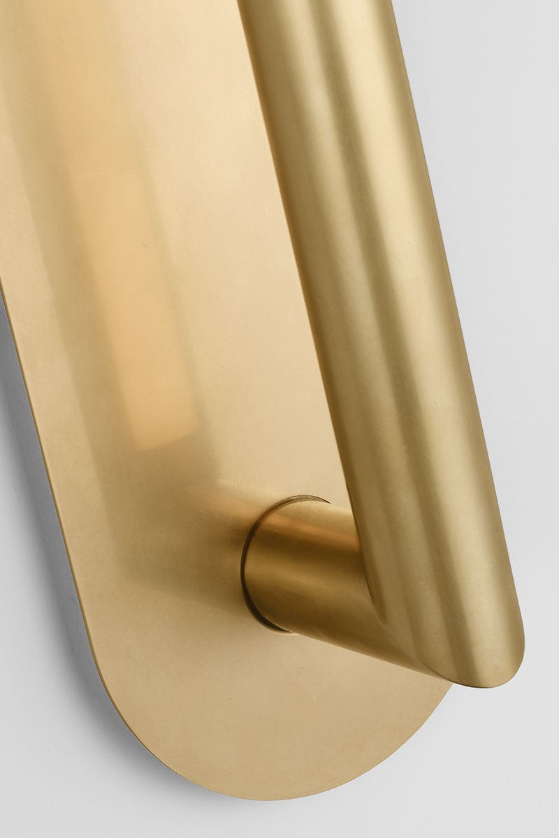 Visual Comfort Modern KWWS49327HAB LED Wall Sconce, Hand Rubbed Antique Brass