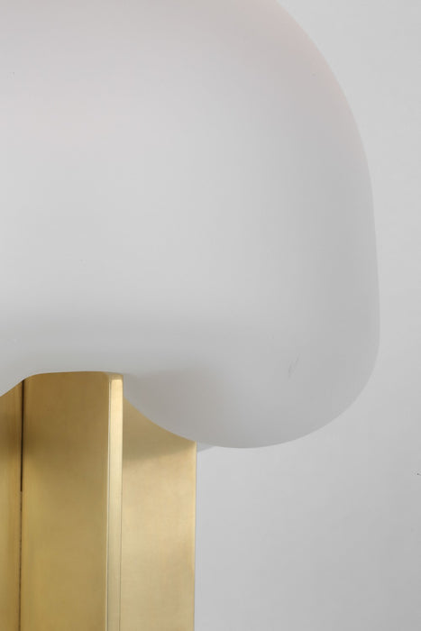 Visual Comfort Modern KWTB49527CEHAB LED Table Lamp, Hand Rubbed Antique Brass