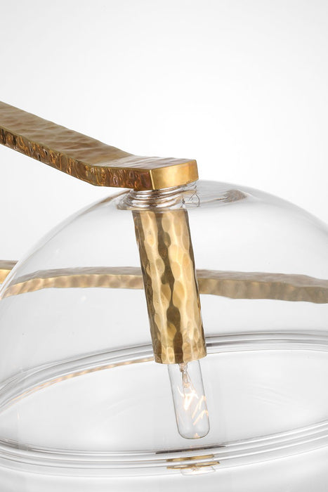 Visual Comfort Modern SLCH355CPAB-L LED Chandelier, Polished Antique Brass