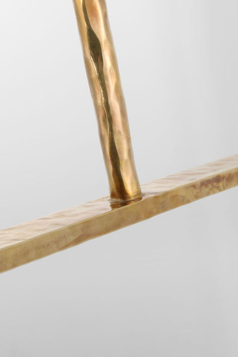 Visual Comfort Modern SLCH356CPAB Two Light Chandelier, Polished Antique Brass