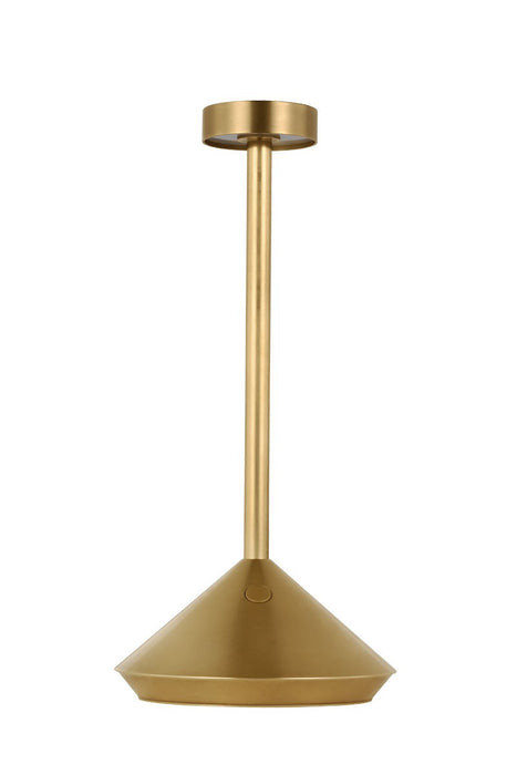 Visual Comfort Modern SLTB53327HAB LED Table Lamp, Hand Rubbed Antique Brass