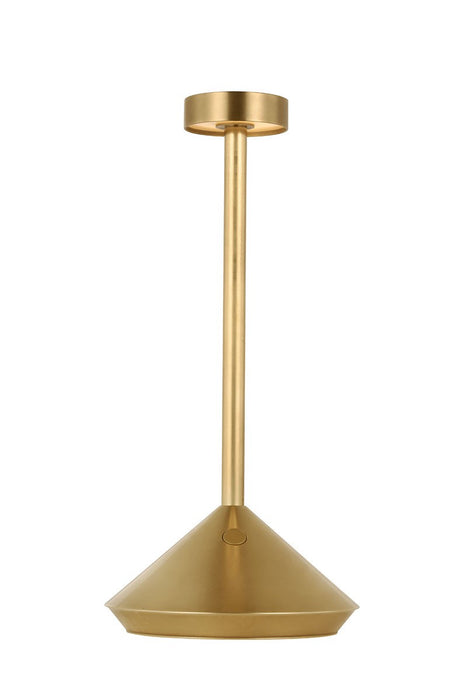 Visual Comfort Modern SLTB53327HAB LED Table Lamp, Hand Rubbed Antique Brass