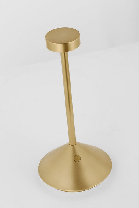 Visual Comfort Modern SLTB53327HAB LED Table Lamp, Hand Rubbed Antique Brass