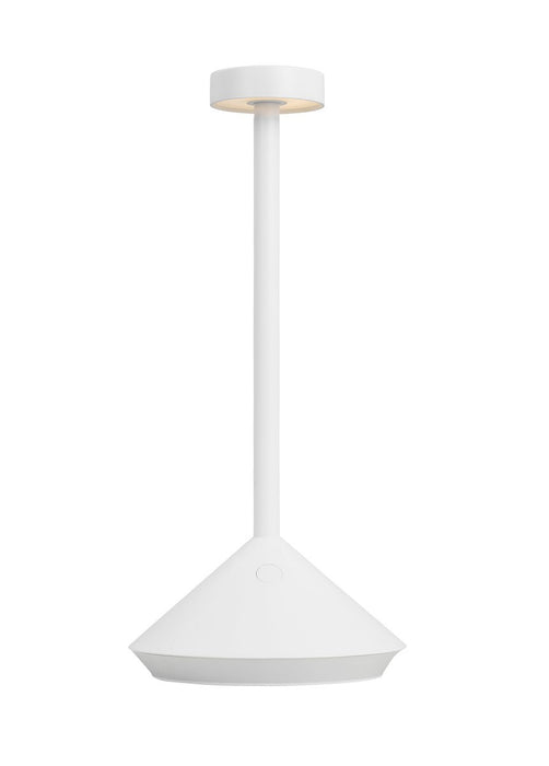 Visual Comfort Modern SLTB53327W LED Table Lamp, Matte White