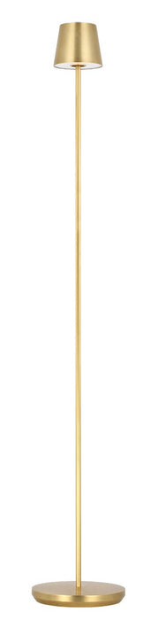 Visual Comfort Modern SLFL53527HAB LED Floor Lamp, Hand Rubbed Antique Brass