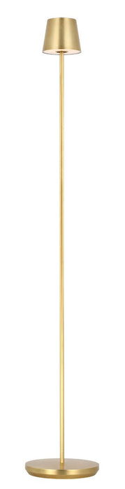 Visual Comfort Modern SLFL53527HAB LED Floor Lamp, Hand Rubbed Antique Brass