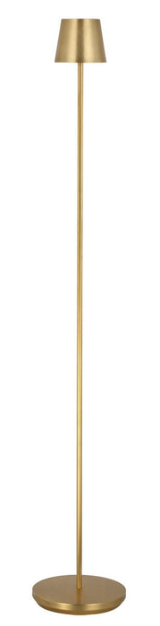 Visual Comfort Modern SLFL53527HAB LED Floor Lamp, Hand Rubbed Antique Brass