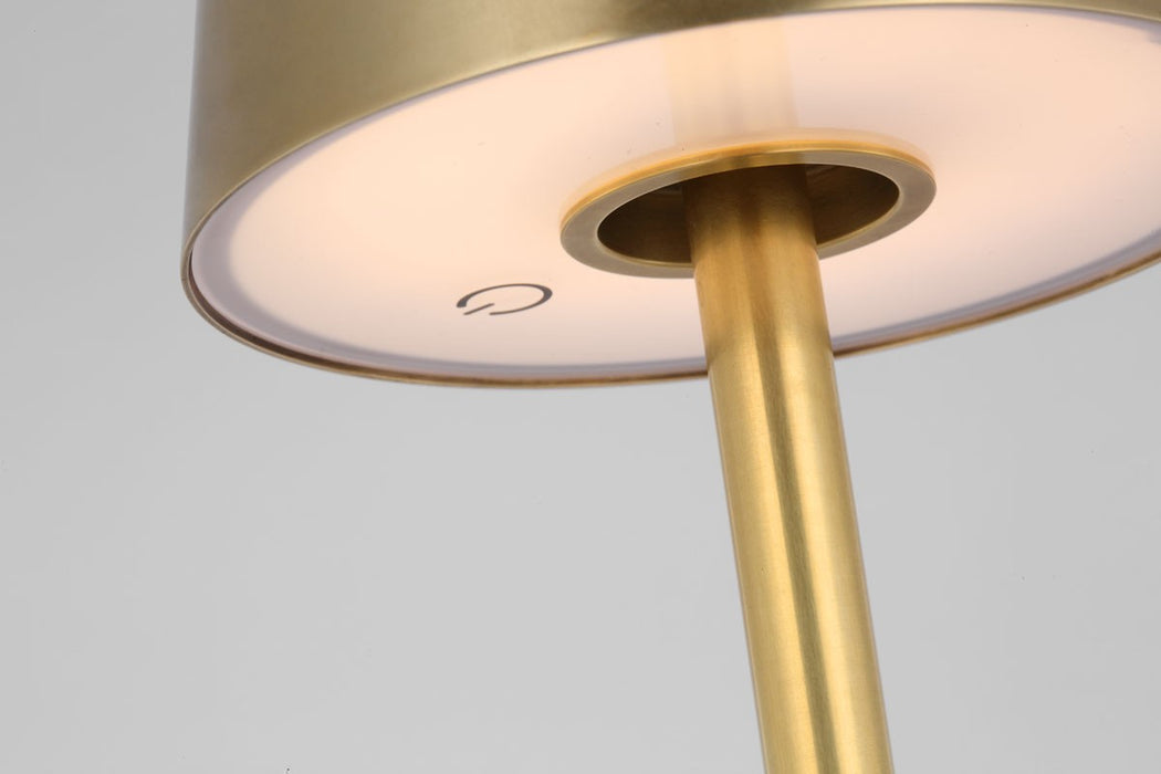 Visual Comfort Modern SLFL53527HAB LED Floor Lamp, Hand Rubbed Antique Brass