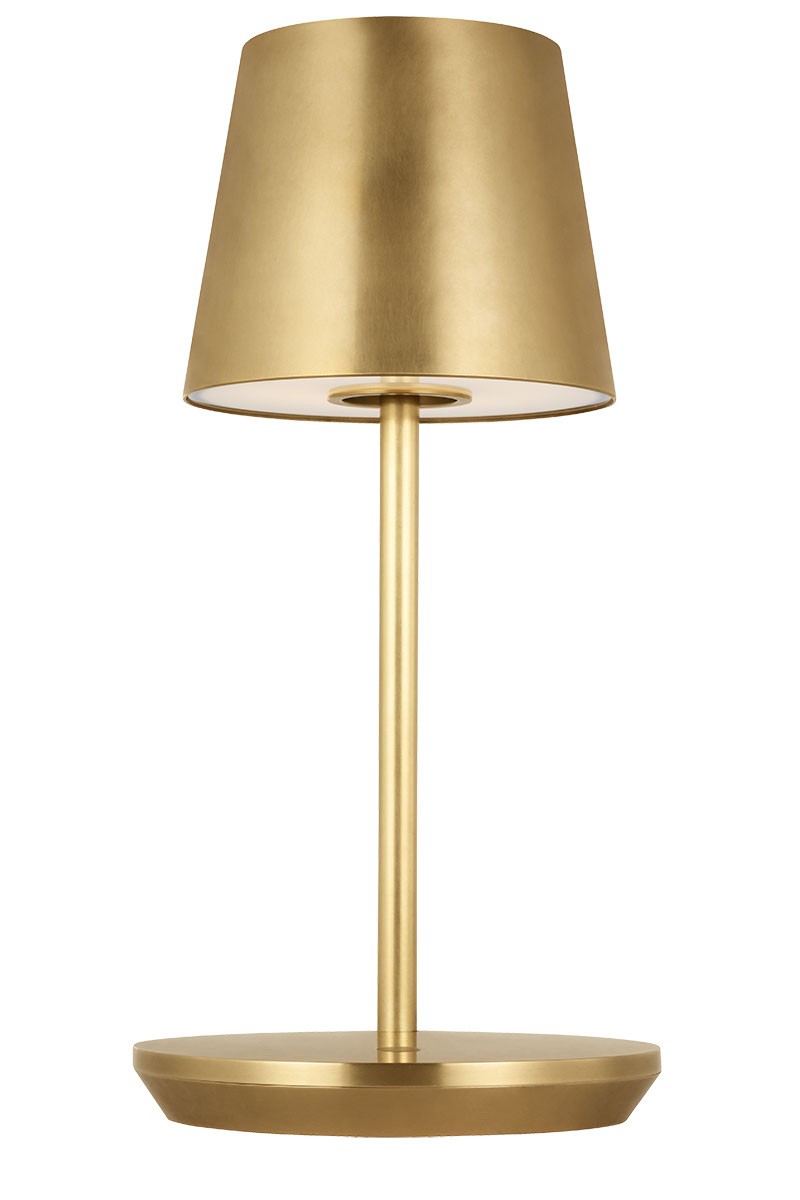 Visual Comfort Modern SLTB53127HAB LED Table Lamp, Hand Rubbed Antique Brass