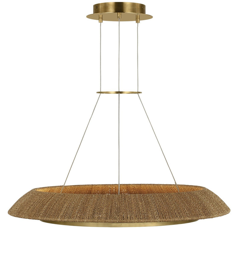 Visual Comfort Modern SLCH55927NTHAB LED Chandelier, Hand Rubbed Antique Brass