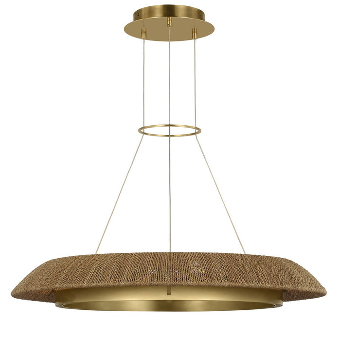 Visual Comfort Modern SLCH55927NTHAB LED Chandelier, Hand Rubbed Antique Brass
