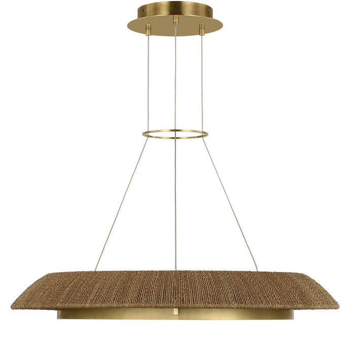 Visual Comfort Modern SLCH55927NTHAB LED Chandelier, Hand Rubbed Antique Brass