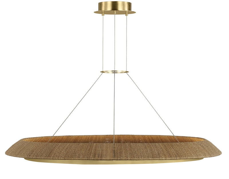 Visual Comfort Modern SLCH55727NTHAB LED Chandelier, Hand Rubbed Antique Brass