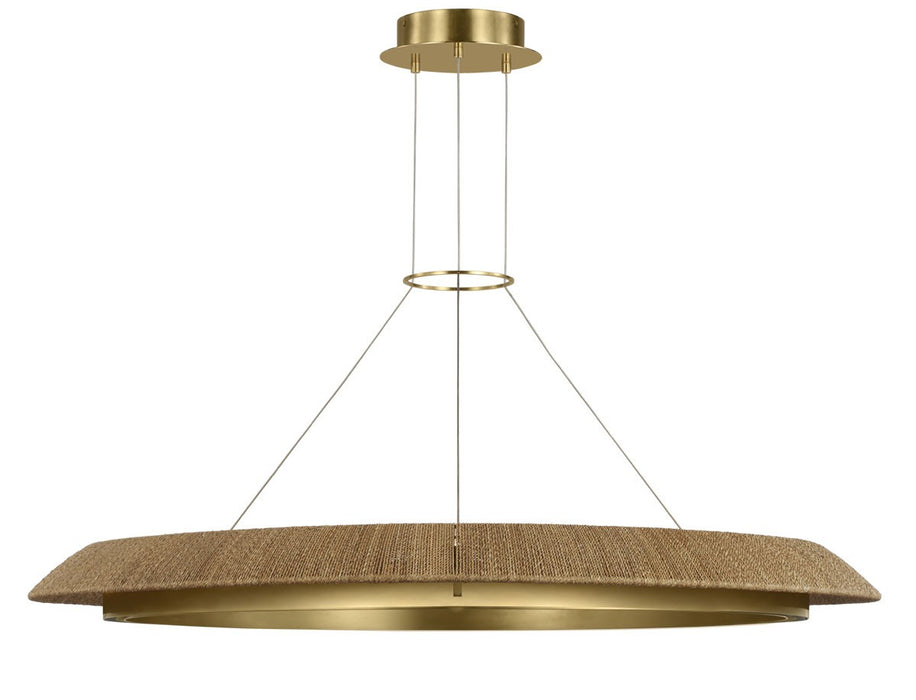 Visual Comfort Modern SLCH55727NTHAB LED Chandelier, Hand Rubbed Antique Brass