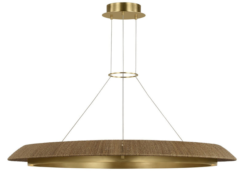 Visual Comfort Modern SLCH55727NTHAB LED Chandelier, Hand Rubbed Antique Brass