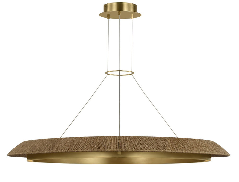 Visual Comfort Modern SLCH55727NTHAB LED Chandelier, Hand Rubbed Antique Brass