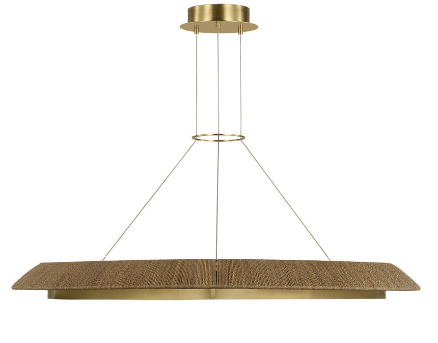 Visual Comfort Modern SLCH55727NTHAB LED Chandelier, Hand Rubbed Antique Brass