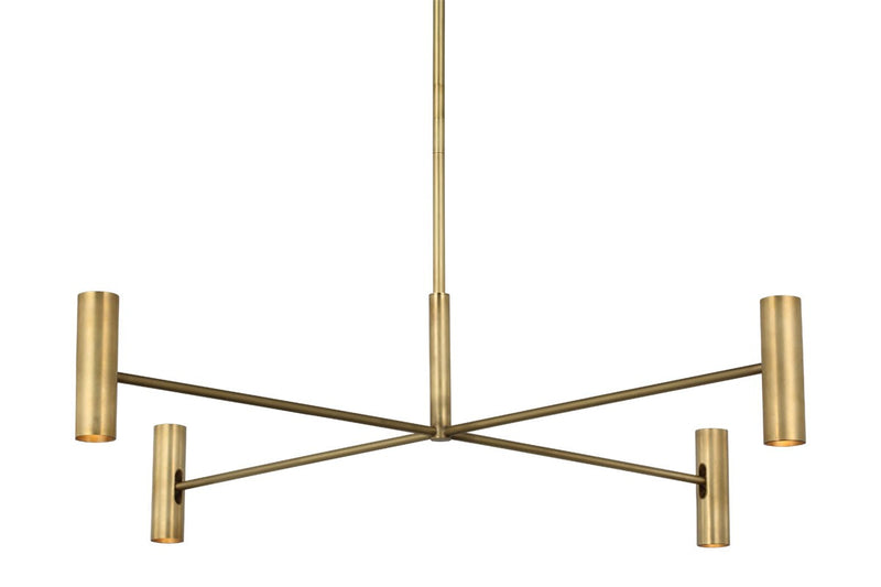Visual Comfort Modern SLCH57030HAB LED Chandelier, Hand Rubbed Antique Brass