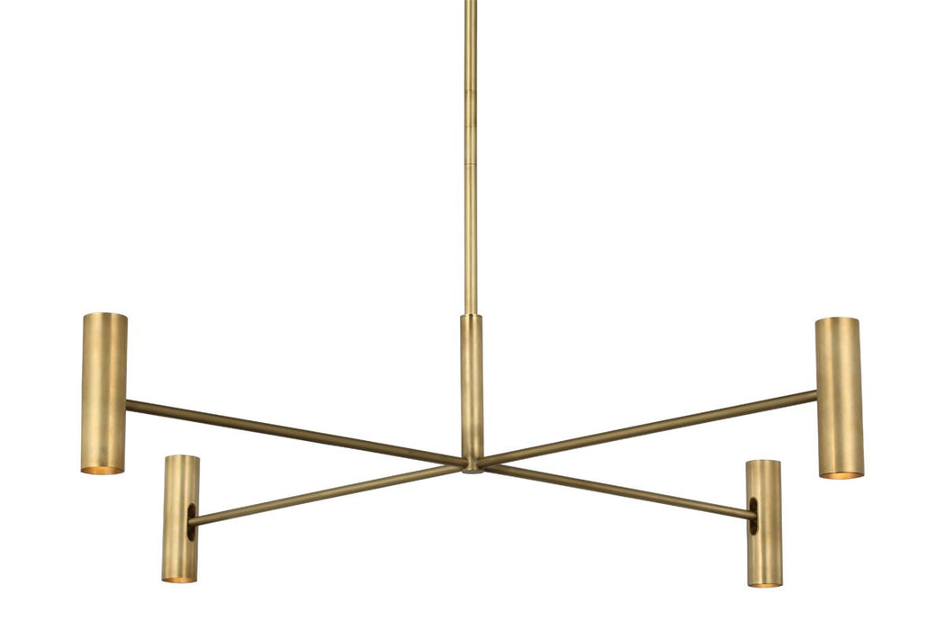 Visual Comfort Modern SLCH57030HAB LED Chandelier, Hand Rubbed Antique Brass