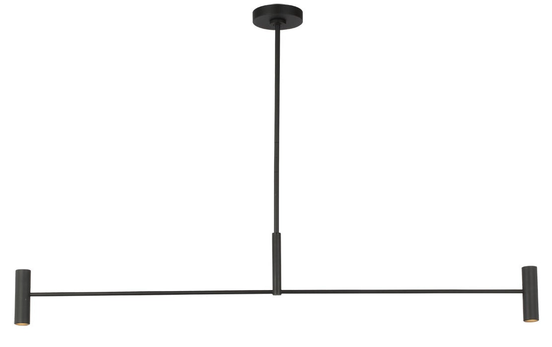 Visual Comfort Modern SLLS57130B LED Linear Chandelier, Nightshade Black
