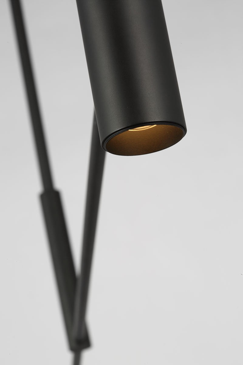 Visual Comfort Modern SLLS57130B LED Linear Chandelier, Nightshade Black