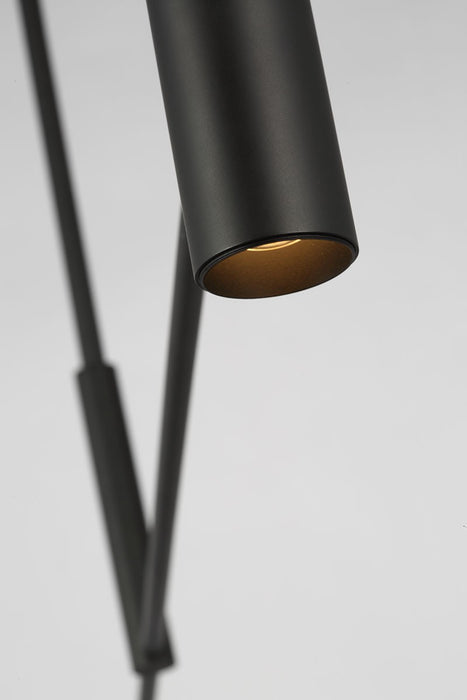 Visual Comfort Modern SLLS57130B LED Linear Chandelier, Nightshade Black