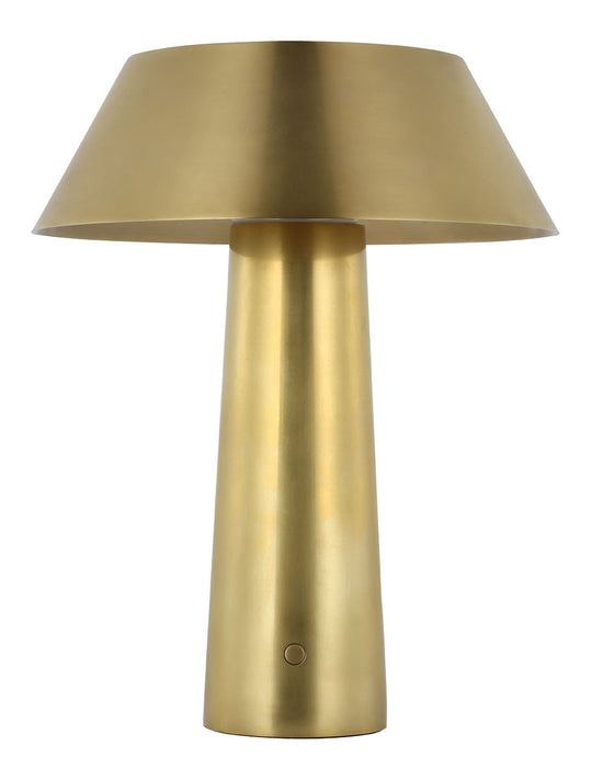 Visual Comfort Modern SLTB56927HAB LED Table Lamp, Hand Rubbed Antique Brass